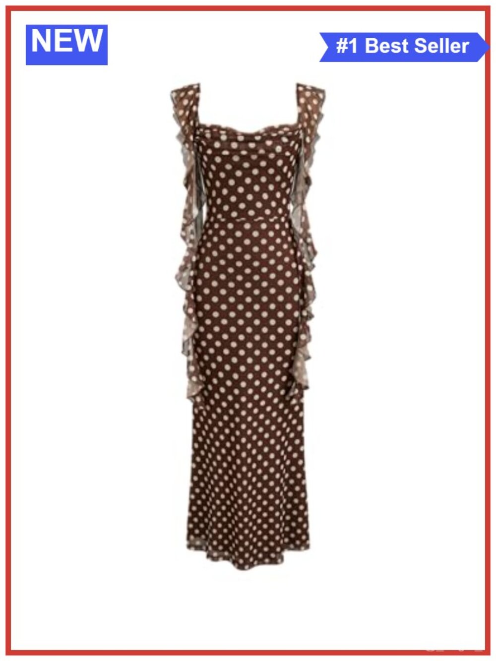 Women's Sleeveless Mesh Ruffle Maxi Dress Formal Wedding Guest A-Line